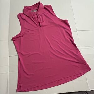 NWT XL Callaway Pink Sleeveless Polo Tank Top